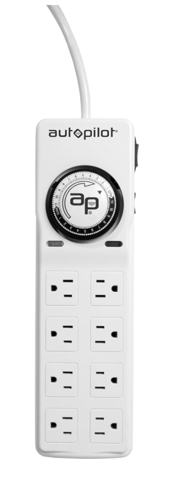 Autopilot Surge Protector / Power Strip with 8 outlets & timer
