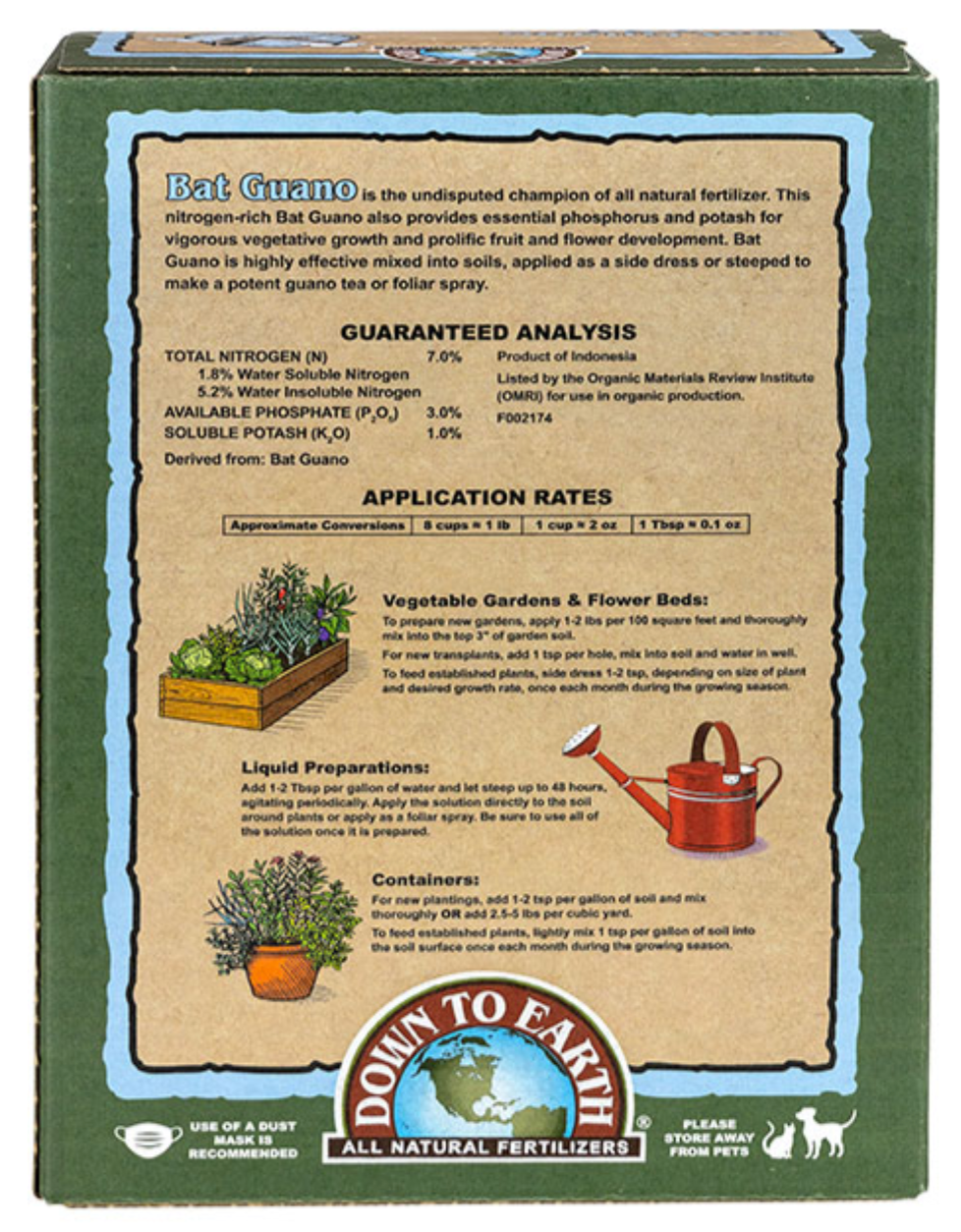 Down to Earth™ Bat Guano 7-3-1 - 2lb