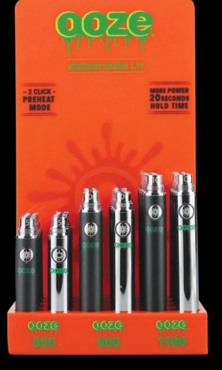 Ooze Vape Batteries 3 sizes
