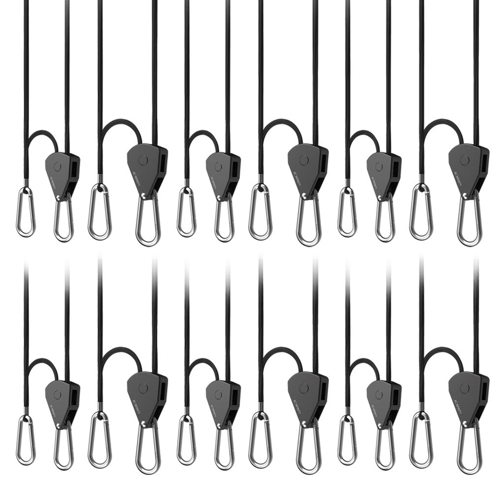 HEAVY-DUTY ADJUSTABLE ROPE CLIP HANGER, SIX PAIRS