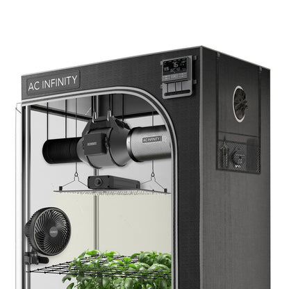 ADVANCE GROW TENT SYSTEM 3X3, 3-PLANT KIT, WIFI-INTEGRATED CONTROLS TO AUTOMATE VENTILATION, CIRCULATION, FULL SPECTRUM LED GROW LIGHT