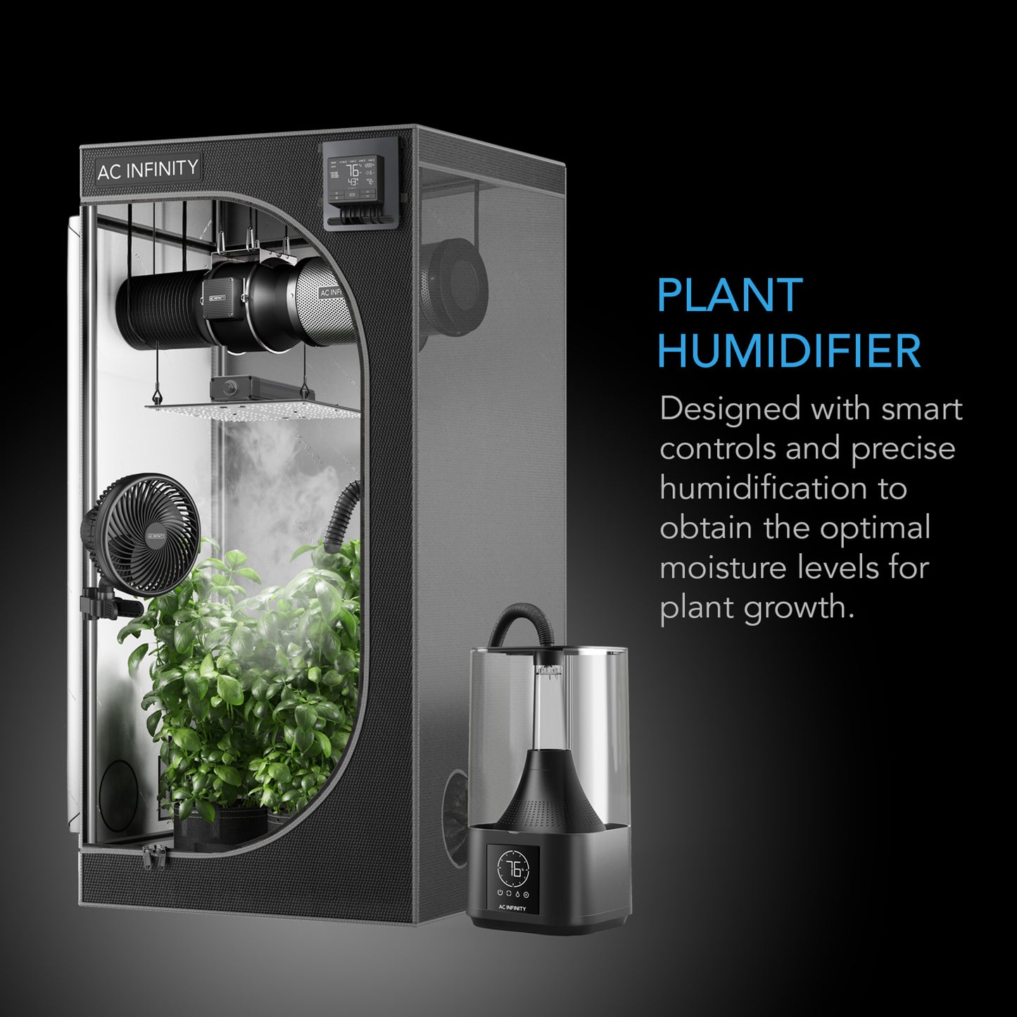 CLOUDFORGE T3, ENVIRONMENTAL PLANT HUMIDIFIER, 4.5L, SMART CONTROLS, TARGETED VAPORIZING
